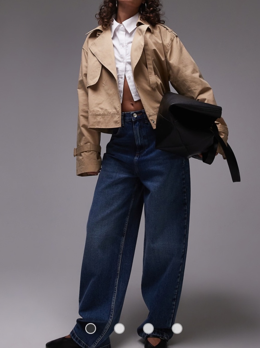 ASOS Cropped Tan Trench Jacket
